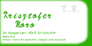 krisztofer moro business card