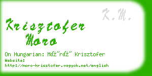 krisztofer moro business card